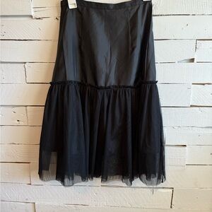 Shabby Apple Elegant Black Tulle A-Line Skirt